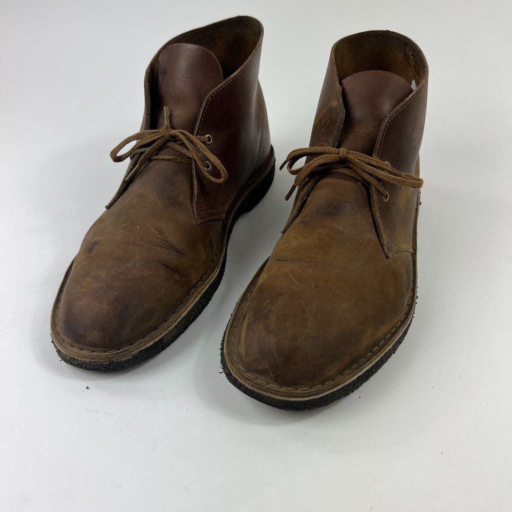 Clarks Originals Desert Boot Men's 12 Brown Leather Chukka Crepe Sole